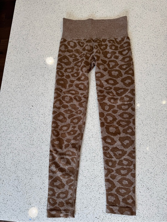 NVGTN Pants - NVGTN Brown Leopard Print Knit Leggings